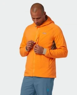Stio Men's Alpiner Hooded Jacket -Stio Shop Online M Alpiner Hooded Jacket Orange Peel 5 Top