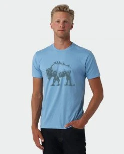 Stio Men's Bison Perch Tee -Stio Shop Online M Bison Perch Tee Light Blue Heather 1