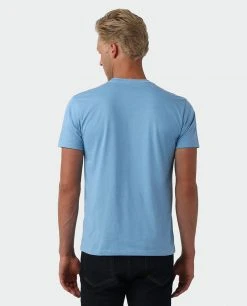 Stio Men's Bison Perch Tee -Stio Shop Online M Bison Perch Tee Light Blue Heather 2