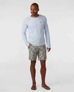 Stio Men's CFS Board Short - 16" -Stio Shop Online M CFS Board Short Quiet Gray Floral 16 4