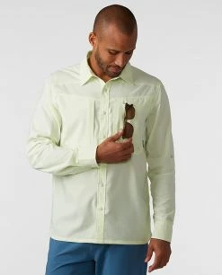 Stio Men's Eddy Guide Shirt LS -Stio Shop Online M Eddy Guide Shirt Honey Dew 4