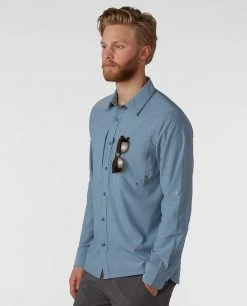 Stio Men's Eddy Guide Shirt LS -Stio Shop Online M Eddy Guide Shirt River Shimmer 4