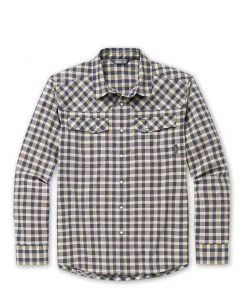 Stio Men's Eddy Shirt LS -Stio Shop Online M Eddy Shirt LS Mushroom Check