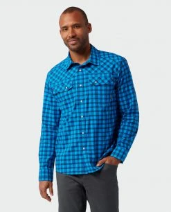 Stio Men's Eddy Shirt LS -Stio Shop Online M Eddy Shirt LS Speedy Stream Check 3 Top