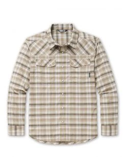 Stio Men's Eddy Shirt LS -Stio Shop Online M Eddy Shirt LS Topo Tan Plaid