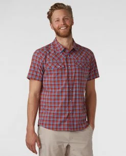 Stio Men's Eddy Shirt SS -Stio Shop Online M Eddy Shirt SS Cliff Clay Check 1