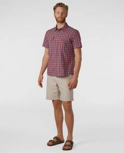 Stio Men's Eddy Shirt SS -Stio Shop Online M Eddy Shirt SS Cliff Clay Check 3