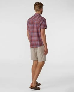 Stio Men's Eddy Shirt SS -Stio Shop Online M Eddy Shirt SS Cliff Clay Check 4