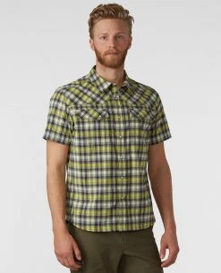 Stio Men's Eddy Shirt SS -Stio Shop Online M Eddy Shirt SS Honeydew Plaid 1