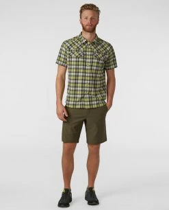 Stio Men's Eddy Shirt SS -Stio Shop Online M Eddy Shirt SS Honeydew Plaid 3