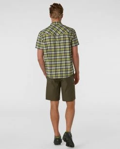 Stio Men's Eddy Shirt SS -Stio Shop Online M Eddy Shirt SS Honeydew Plaid 4