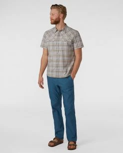 Stio Men's Eddy Shirt SS -Stio Shop Online M Eddy Shirt SS Pebble Plaid 3