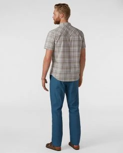 Stio Men's Eddy Shirt SS -Stio Shop Online M Eddy Shirt SS Pebble Plaid 4