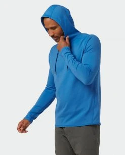 Stio Men's Fremont Stretch Fleece Hoodie -Stio Shop Online M Fremont Stretch Fleece Hoodie Alpine Lake Temp 2