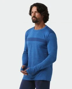 Stio Men's Basis® Seamless Tech Crew -Stio Shop Online M Full Range Seamless Crew LS Alpine Lake Heather 2