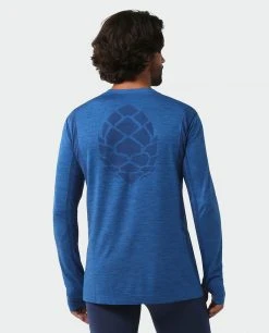 Stio Men's Basis® Seamless Tech Crew -Stio Shop Online M Full Range Seamless Crew LS Alpine Lake Heather 3