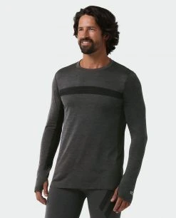 Stio Men's Basis® Seamless Tech Crew -Stio Shop Online M Full Range Seamless Crew LS Boundary Black Heather 2
