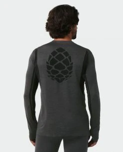 Stio Men's Basis® Seamless Tech Crew -Stio Shop Online M Full Range Seamless Crew LS Boundary Black Heather 3