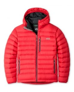Stio Men's Hometown Down Hooded Jacket -Stio Shop Online M Hometown Down Hooded Jacket Risk Red