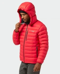 Stio Men's Hometown Down Hooded Jacket -Stio Shop Online M Hometown Down Hooded Jacket Risk Red 3
