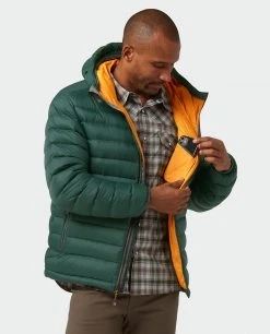 Stio Men's Hometown Down Hooded Jacket -Stio Shop Online M Hometown Down Hooded Jacket Treeline Green 3