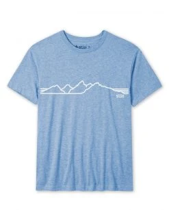 Stio Men's Teton Elevations Tee -Stio Shop Online M Linear Teton Tee Blue Heather f8d1b5c7 ddb4 490b a30a 813851fde76c