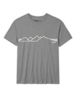 Stio Men's Teton Elevations Tee -Stio Shop Online M Linear Teton Tee Stone Heather