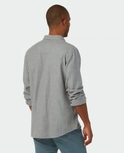 Stio Men's Miter Lightweight Flannel Shirt -Stio Shop Online M Miter Lightweight Flannel Shirt Moon Dust Heather 2