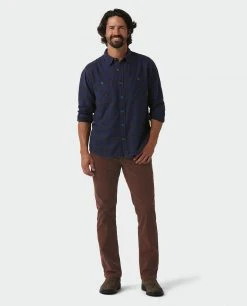 Stio Men's Miter Lightweight Flannel Shirt -Stio Shop Online M Miter Lightweight Flannel Shirt Mulberry Plaid 3