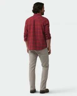Stio Men's Miter Lightweight Flannel Shirt -Stio Shop Online M Miter Lightweight Flannel Shirt Roasted Beet Plaid 5