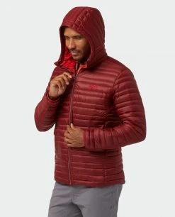 Stio Men's Pinion Down Hooded Jacket -Stio Shop Online M Pinion Down Hooded Jacket Roasted Beet 3