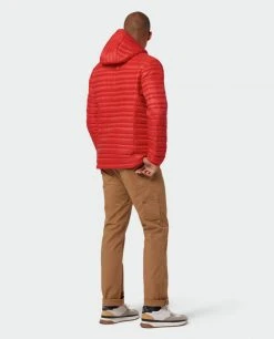 Stio Men's Pinion Down Hooded Jacket -Stio Shop Online M Pinion Hooded Down Jacket Risk Red 2 Full