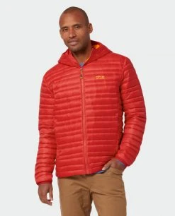 Stio Men's Pinion Down Hooded Jacket -Stio Shop Online M Pinion Hooded Down Jacket Risk Red 3 Top