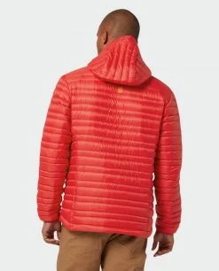 Stio Men's Pinion Down Hooded Jacket -Stio Shop Online M Pinion Hooded Down Jacket Risk Red 4 Top