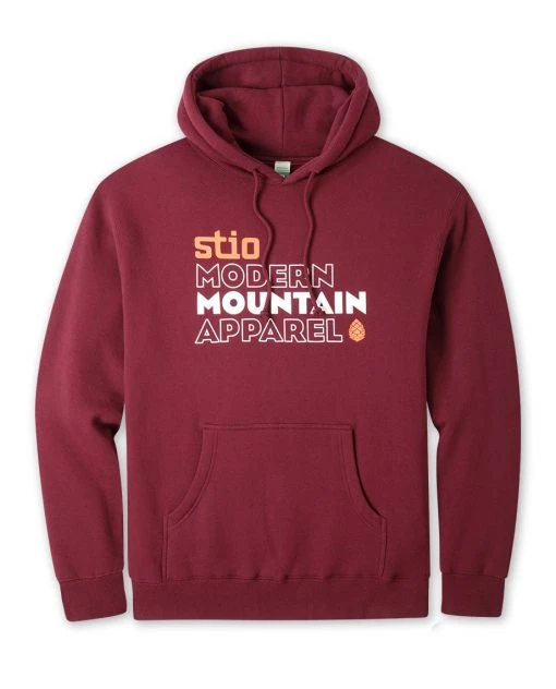 Men's Stio Stacked Hoodie -Stio Shop Online M Private Label Stio Stacked Hoodie Maroon