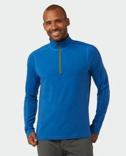 Stio Men's Tipton Tech Half Zip -Stio Shop Online M Tipton Tech Half Zip Alpine Lake Heather 1