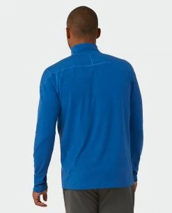 Stio Men's Tipton Tech Half Zip -Stio Shop Online M Tipton Tech Half Zip Alpine Lake Heather 3
