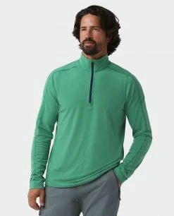 Stio Men's Tipton Tech Half Zip -Stio Shop Online M Tipton Tech Half Zip Greenery Heather 1