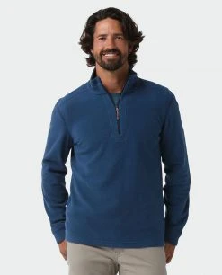 Stio Men's Turpin Fleece Half Zip -Stio Shop Online M Turpin Fleece Half Zip Navy Peony Heather 1