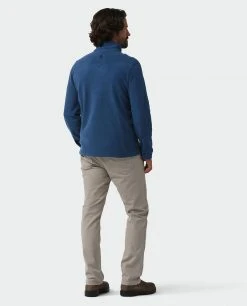 Stio Men's Turpin Fleece Half Zip -Stio Shop Online M Turpin Fleece Half Zip Navy Peony Heather 4