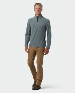 Stio Men's Turpin Fleece Half Zip -Stio Shop Online M Turpin Fleece Half Zip Stormy Weather Heather 4