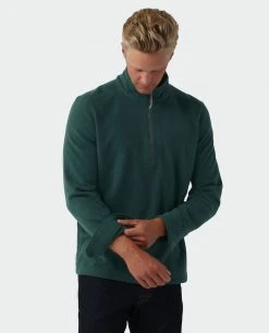 Stio Men's Turpin Fleece Half Zip -Stio Shop Online M Turpin Fleece Half Zip Treeline Green Heather 2