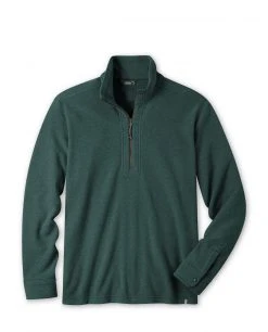 Stio Men's Turpin Fleece Half Zip -Stio Shop Online M Turpin Fleece Half Zip Treeline Green Heather