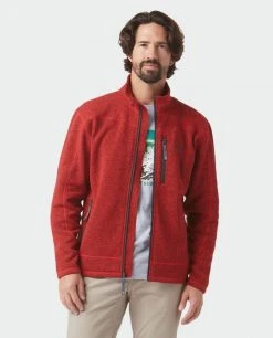 Stio Men's Wilcox Fleece Jacket -Stio Shop Online M Wilcox Fleece Jacket Risk Red 5 Top