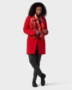 Stio Unisex Hometown Down Scarf -Stio Shop Online U Hometown Down Scarf Risk Red Marble Print 2