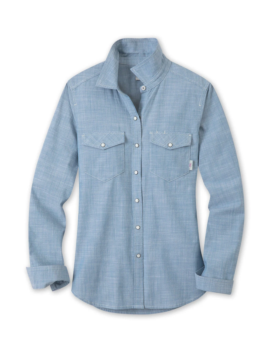 Stio Women's Ashton Chambray Shirt - Past Season 14 Stio Women's Ashton Chambray Shirt - Past Season - Image 12