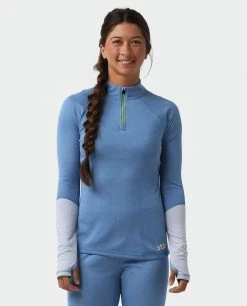 Stio Women's Basis Power Wool™ Zip Neck -Stio Shop Online W Basis Power Wool Zip Neck Alpine Lake 1 ab3bf017 870f 47c4 b737 598fad5d5392