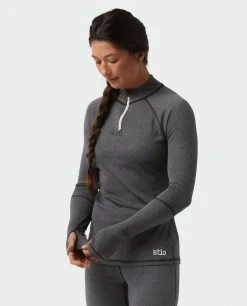 Stio Women's Basis Power Wool™ Zip Neck -Stio Shop Online W Basis Power Wool Zip Neck Boundary Black 2 37c006a7 35c3 4a38 9f41 a1c45e460ffd