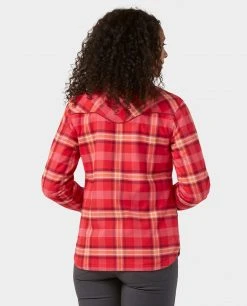 Stio Women's Buckhorn Insulated Snap Shirt 30 Stio Women's Buckhorn Insulated Snap Shirt -Stio Shop Online W Buckhorn Insulated Snap Shirt Risk Red Plaid 4