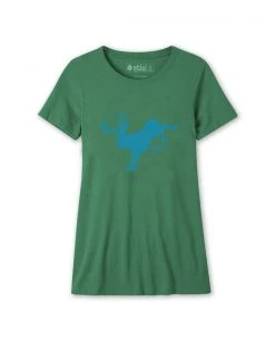 Stio Women's Bucking Jackalope Tee -Stio Shop Online W Bucking Jackalope Tee Kelly Green heather